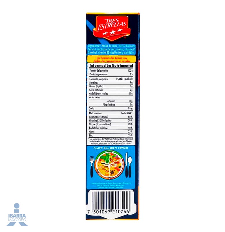 Harina de Arroz Tres Estrellas 250 g