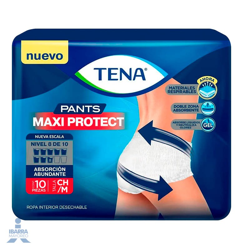 Pañal Tena Adulto Pants Maxi Protect Mediano 10 pzas.