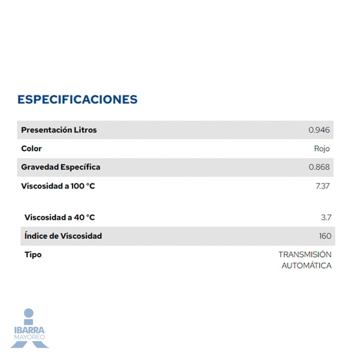 Aceite LTH ATF DX3 TOP 946 ml