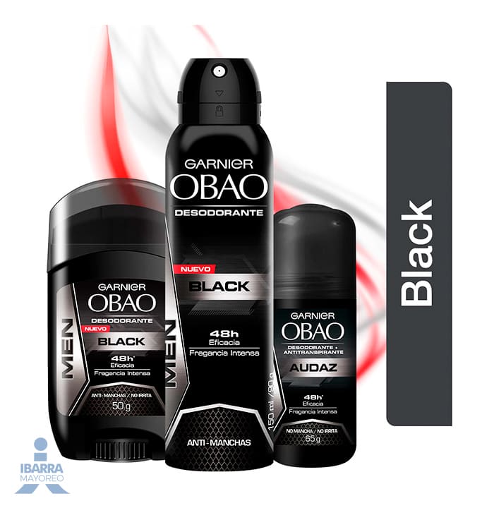 Desodorante Obao Hombre Black Aerosol 150 ml