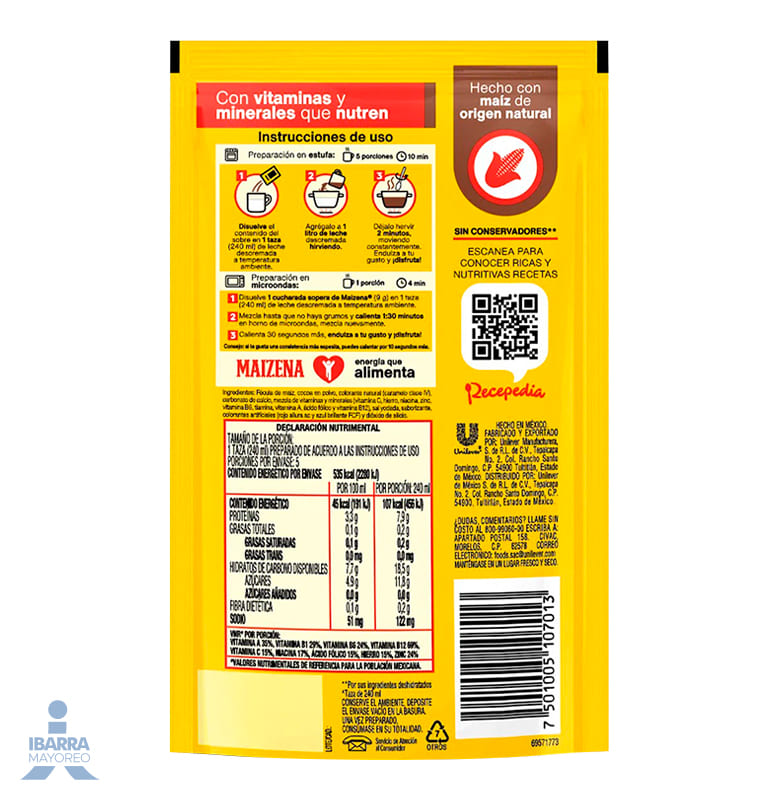 Maizena Chocolate Sobre 47 g