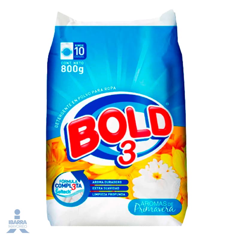 Detergente Bold 3 Aromas De Primavera 800 g