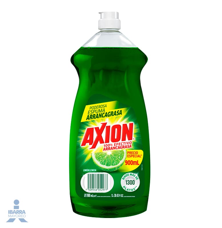 Detergente Lavatrastes Líquido Axion Limón 900 ml