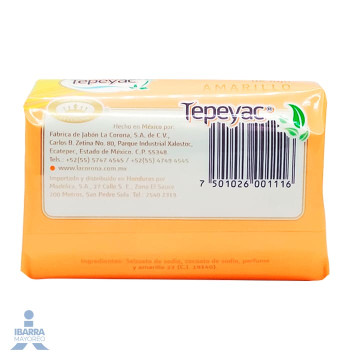 Jabón de tocador Tepeyac Amarillo 150 g