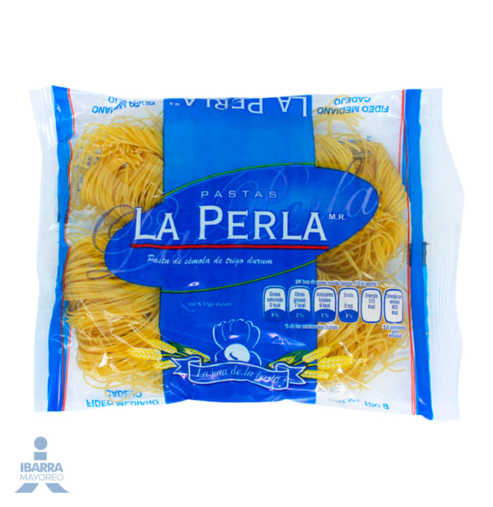 Pasta La Perla Fideo Cadejo Mediano 180 g