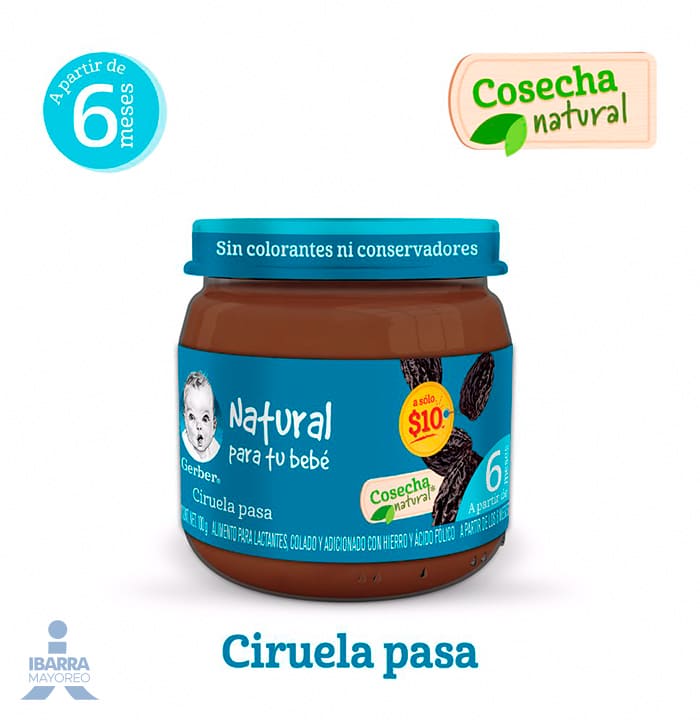 Gerber Colado Ciruela Pasa Etapa 2 100 g