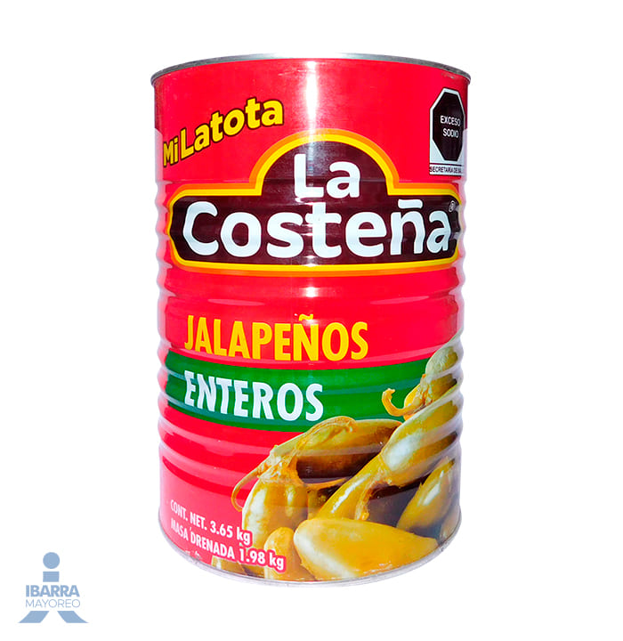 Chiles Jalapeños Enteros La Costeña 3.65 kg