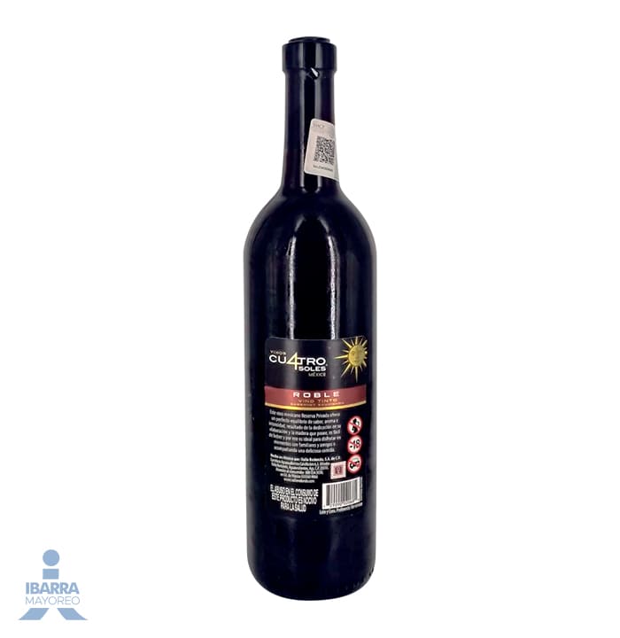 Vino Tinto Cuatro Soles Roble 750 ml