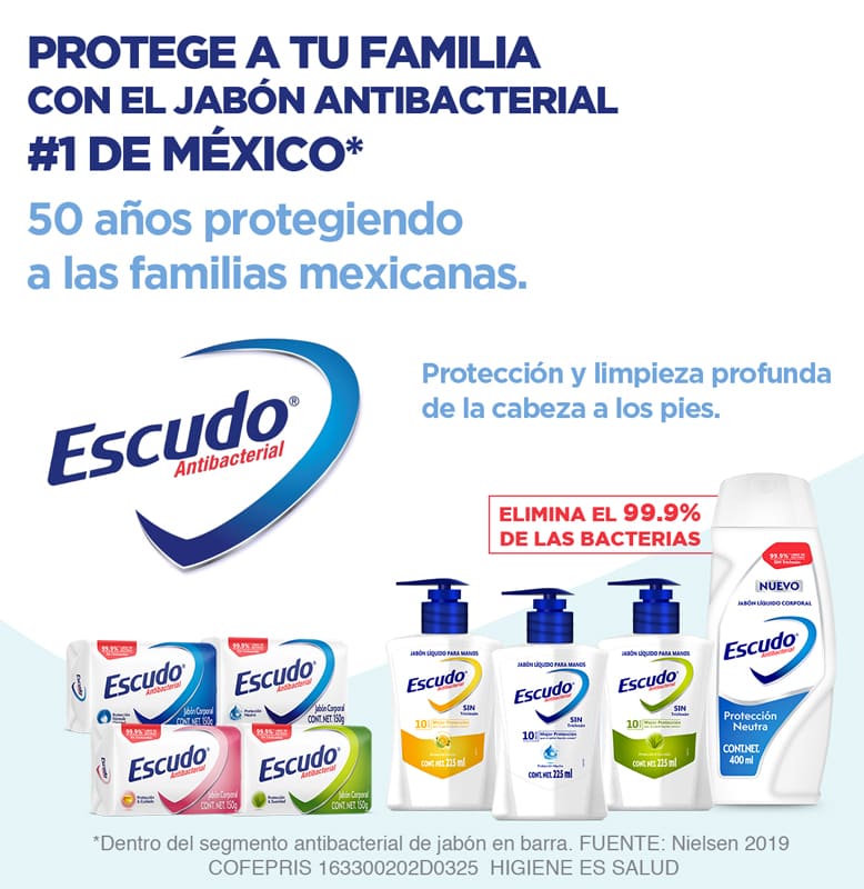 Jabón de Tocador Escudo Blanco Líquido 225 ml