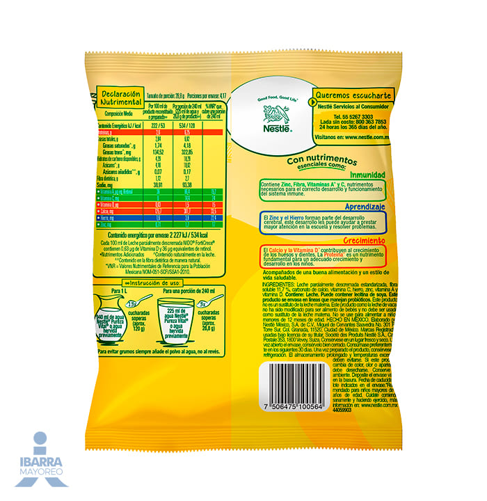 Leche Nido Forticrece Bolsa 120 g