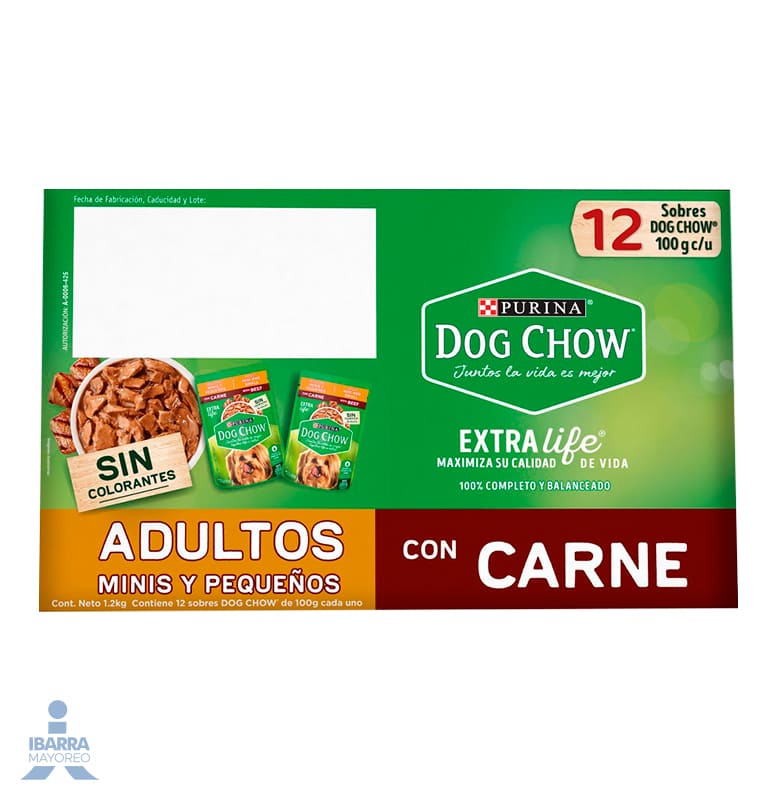 Alimento Purina Dog Chow Minis y Pequeños Carne 100 g