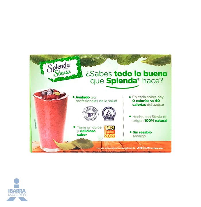 Sustituto de Azúcar Splenda Stevia 400 pzas.