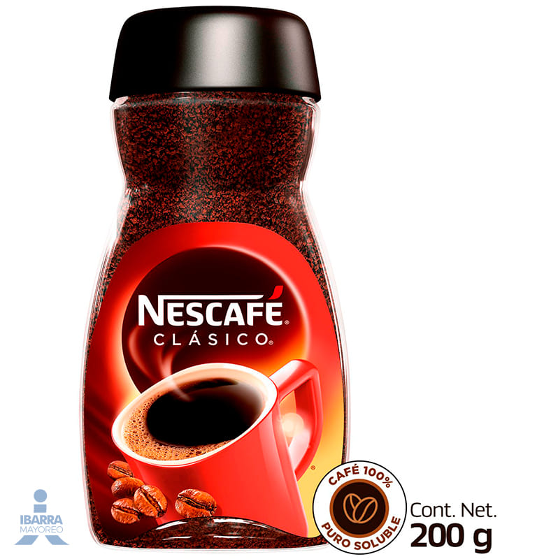 Café soluble Nescafé Clásico frasco 200 g
