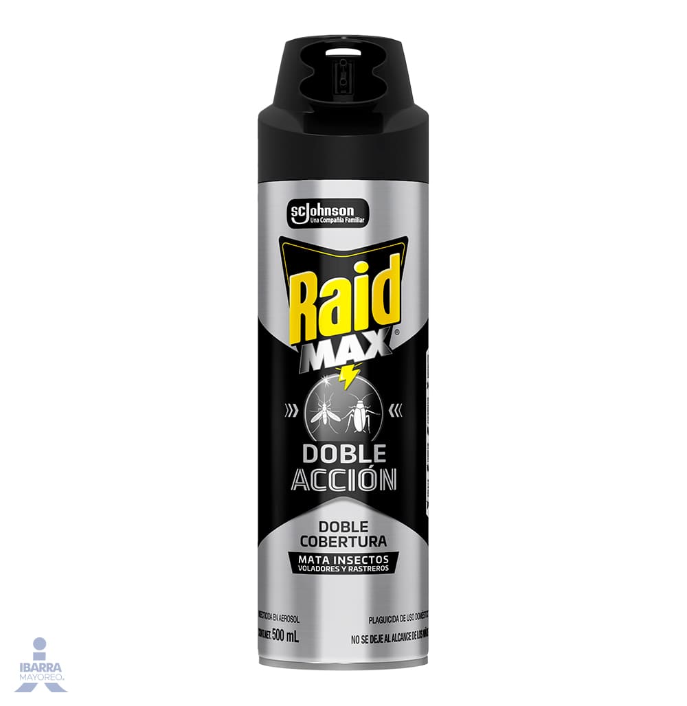Insecticida Raid Doble Acción Aerosol 500 ml