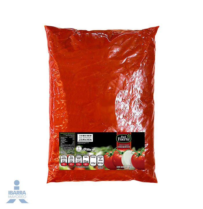 Puré de Tomate Condimentado Del Fuerte Bolsa 2.9 kg