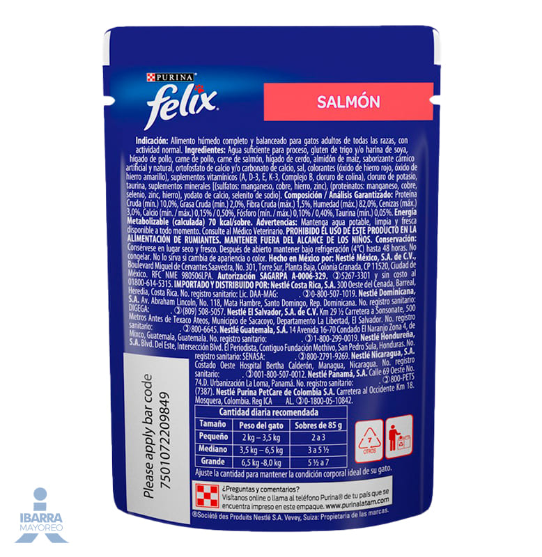 Alimento Purina Felix Salmón 85 g