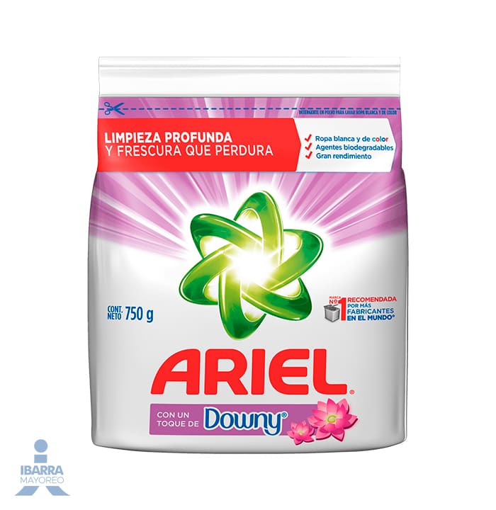 Detergente Ariel c/toque de Downy 750 g