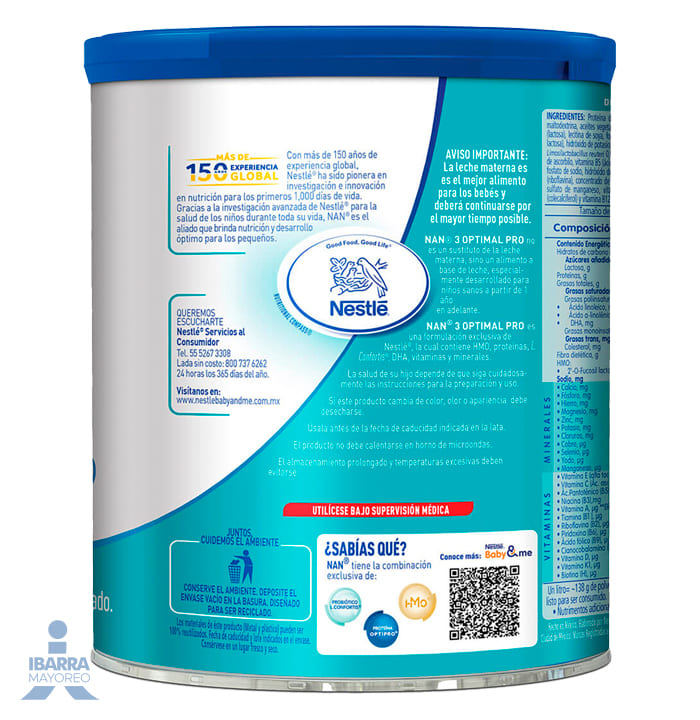 Fórmula Infantil NAN 3 OptiPro 360 g