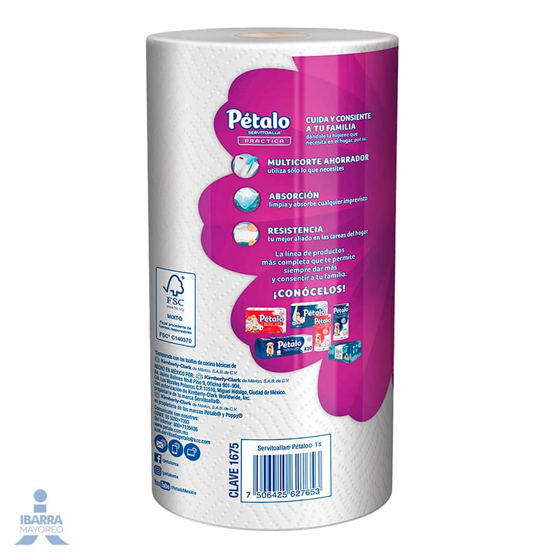 Servitoalla Pétalo Multicortes 160 hojas 1 rollo