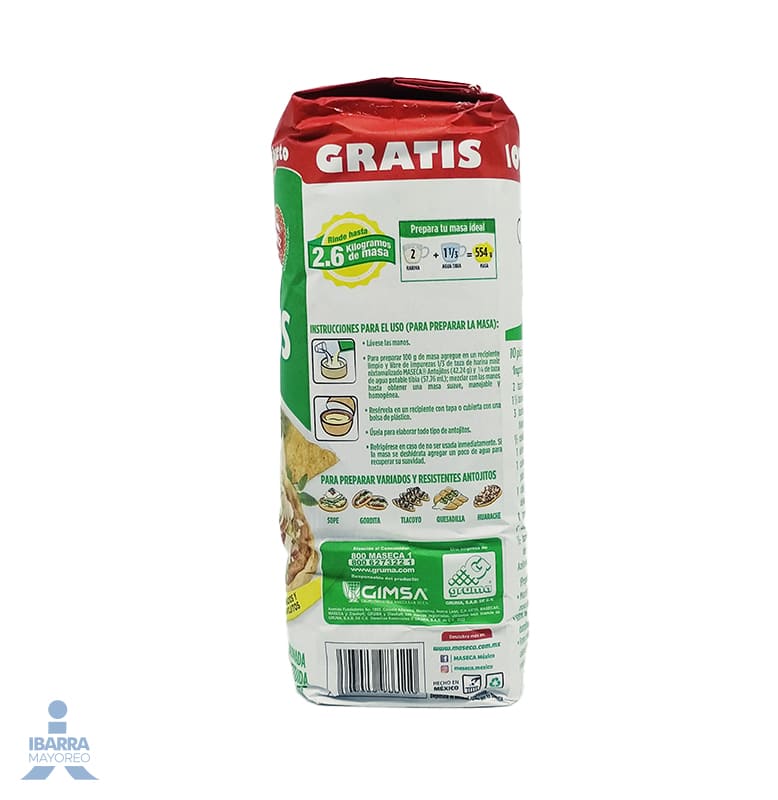 Harina de Maíz Maseca para Antojitos 1 kg 10% más