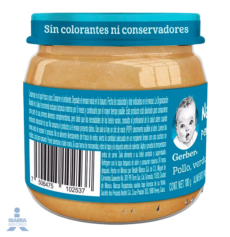 Gerber Colado Verduras Pollo y Arroz Etapa 2 100 g