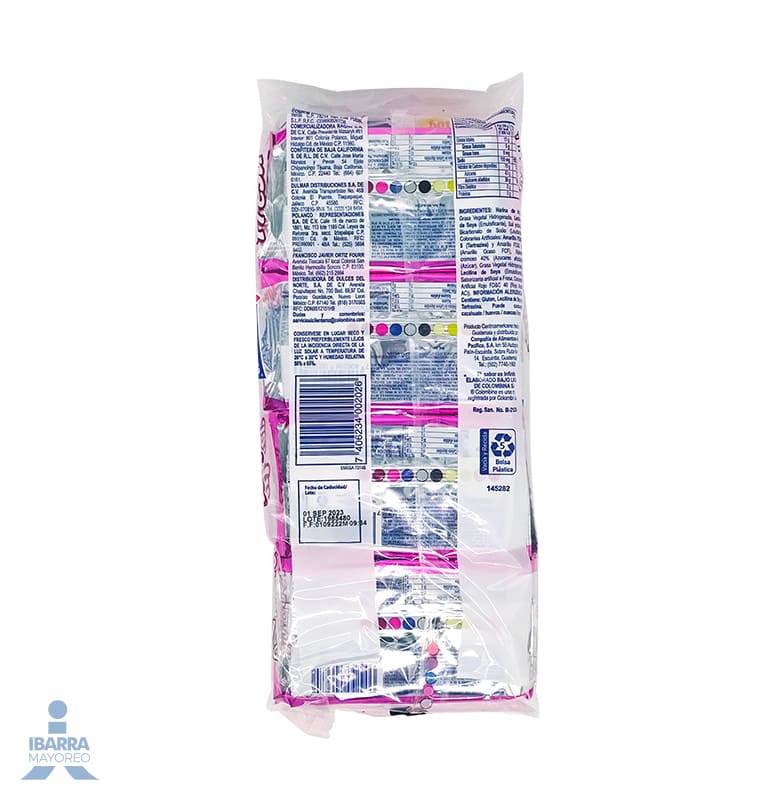 Galleta Colombina Wafer Fresa 12 pzas.