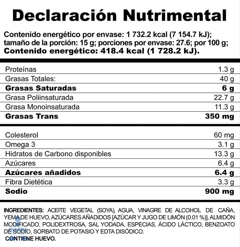 Mayonesa Aderezo McCormick Light con Limón 425 g