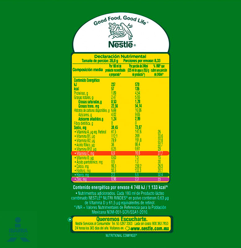 Lácteo en polvo Nestlé NutriRindes 240 g