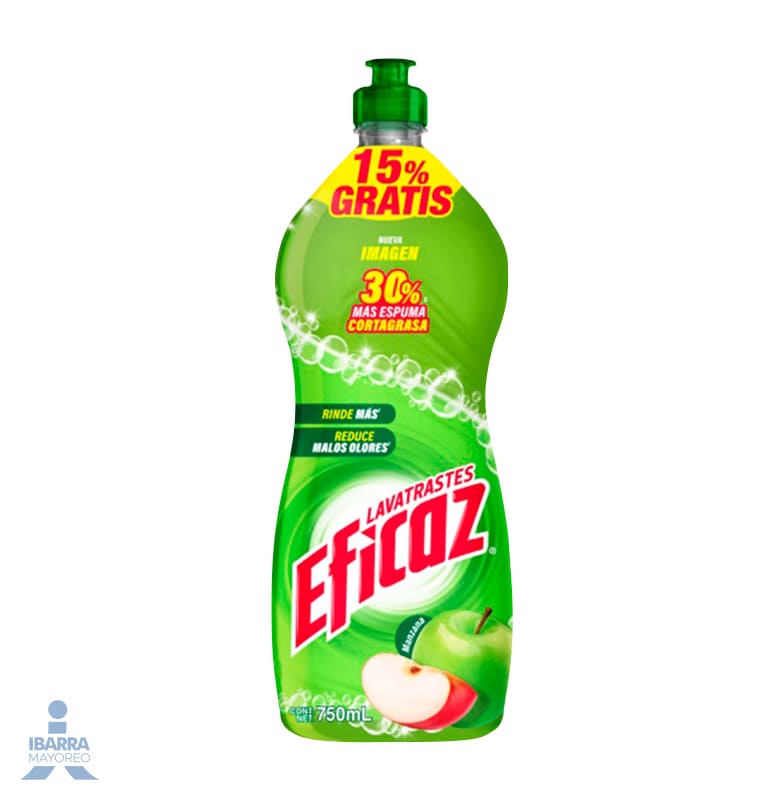 Detergente Eficaz Manzana 750 ml Oferta
