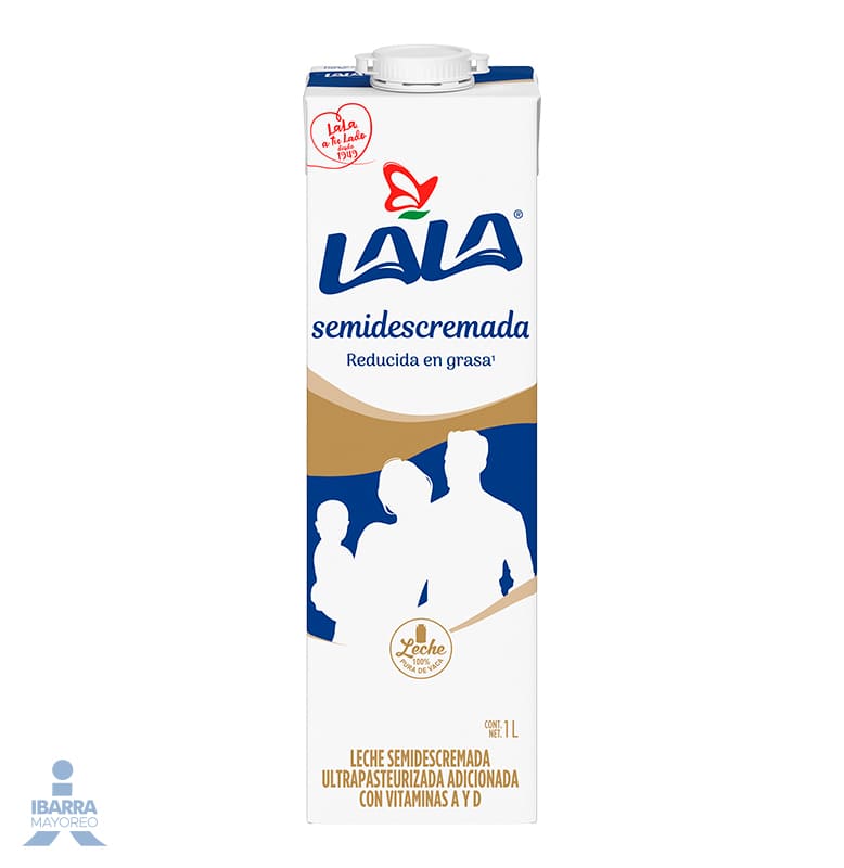 Leche Lala Semidescremada 1 L
