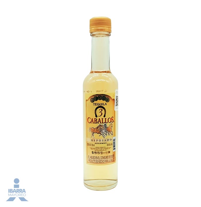 Tequila 3 Caballos Reposado 1 L GRATIS 250 ml