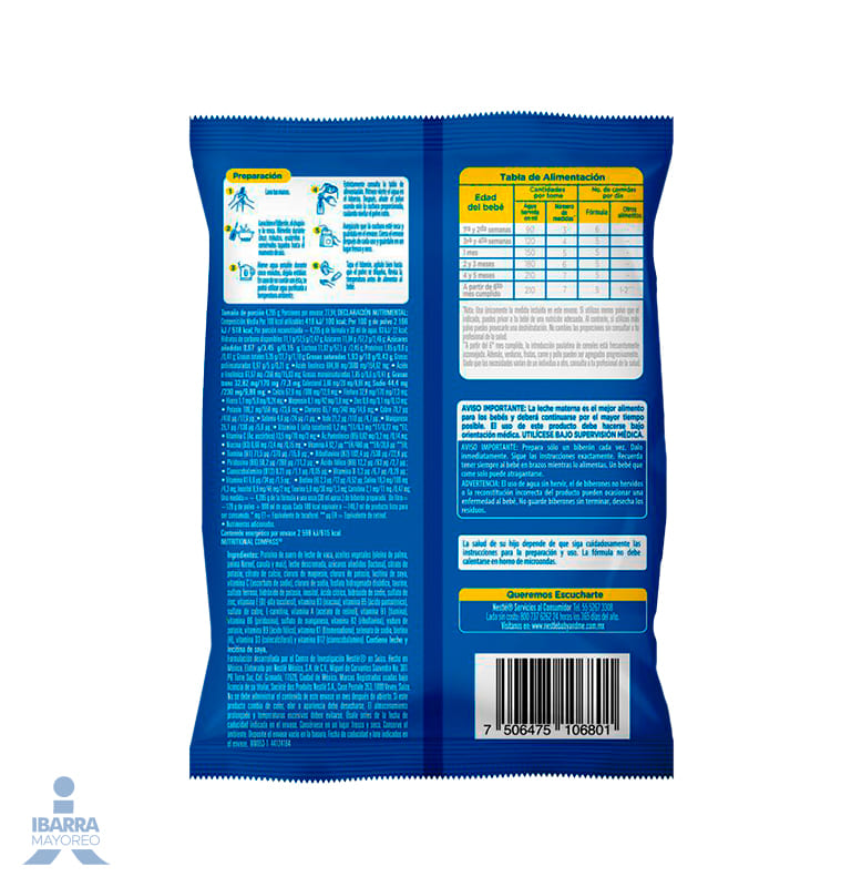 Fórmula Infantil Nidal 1 Bolsa 120 g