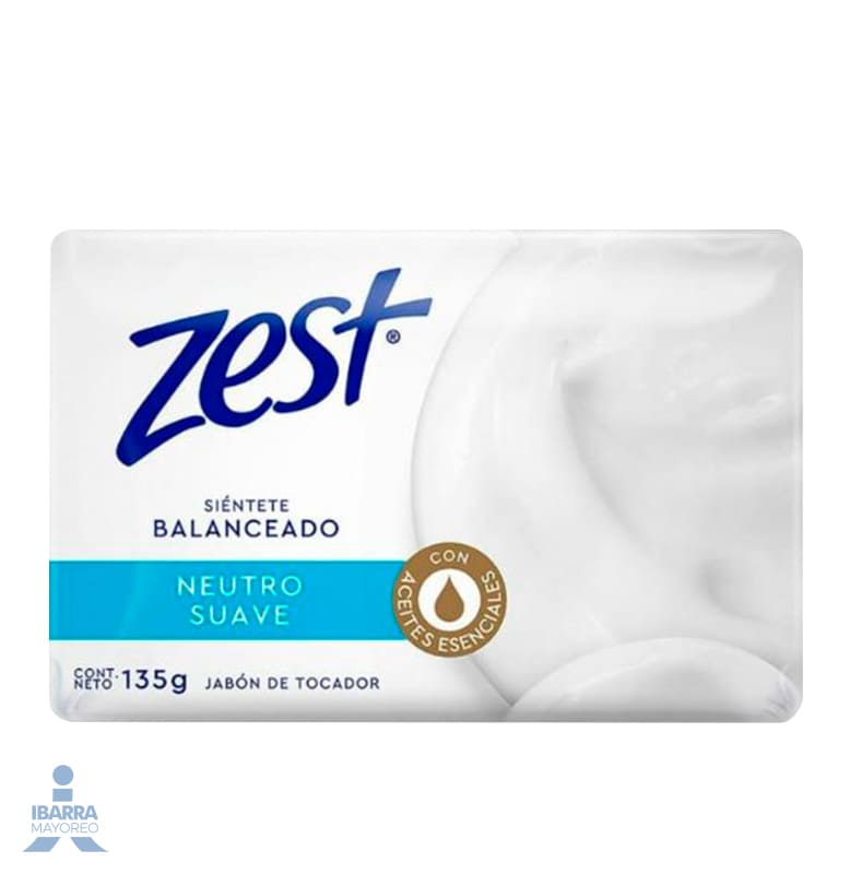 Jabón de Tocador Zest Neutro Suave 135 g