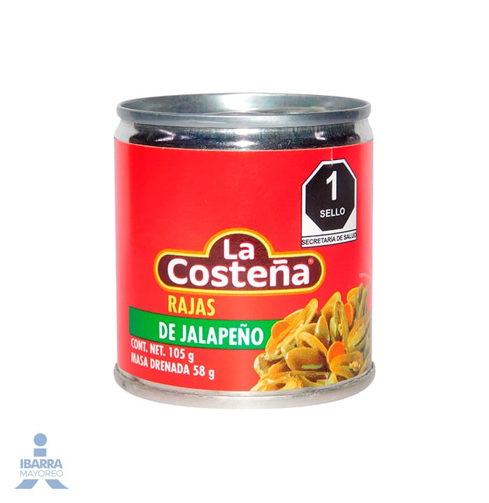 Chiles Jalapeños Rajas La Costeña 105 g