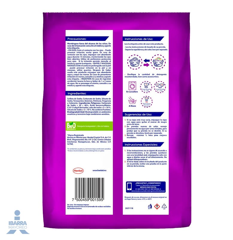 Detergente 123 con Suavizante 800 g