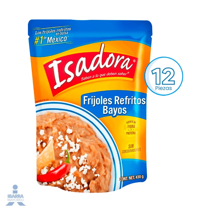 Frijol Bayo Refrito Isadora 12/430 g