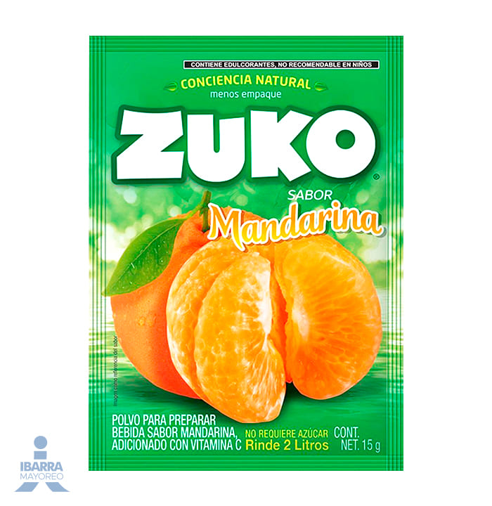 Refresco Zuko Mandarina 15 g