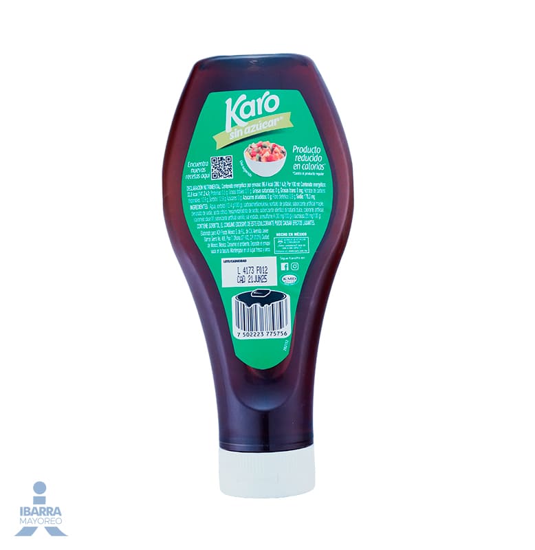 Jarabe de Maíz Karo Maple sin azúcar 255 ml