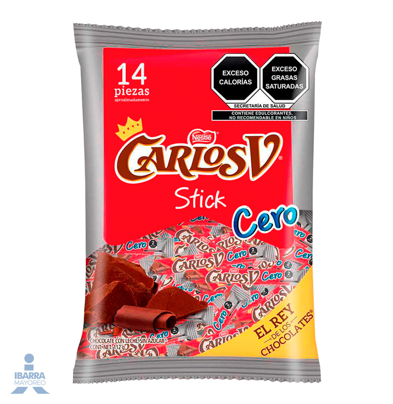 Chocolate Carlos V Sin Azúcar Stick 14/8 g