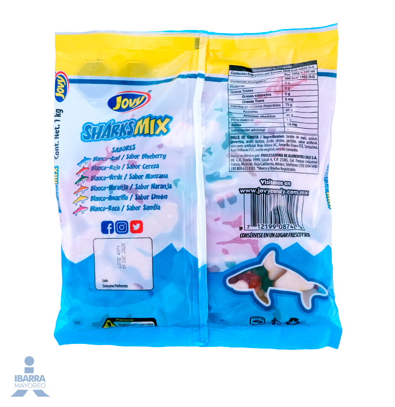 Goma Jovy Sharks Mix 1 kg