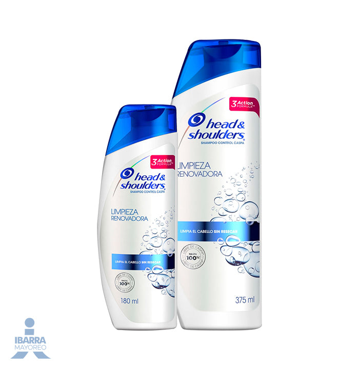 Shampoo Head & Shoulders Limpieza Renovadora 375 ml GRATIS 180 ml