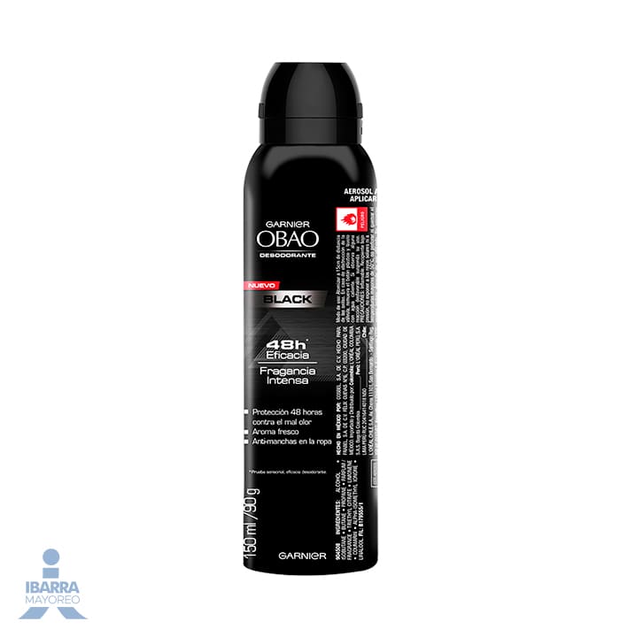 Desodorante Obao Hombre Black Aerosol 150 ml