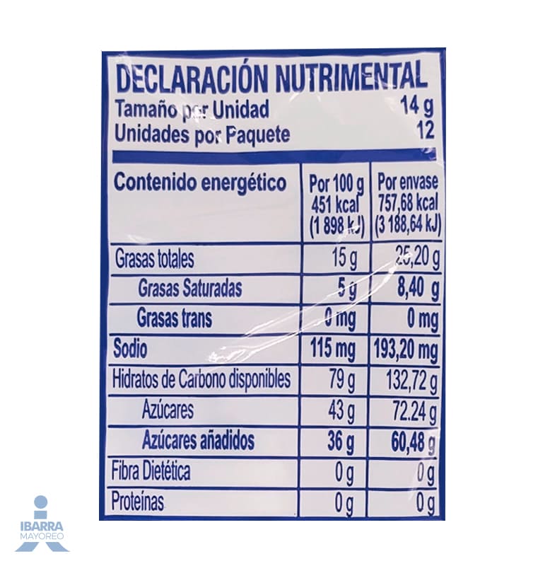 Galleta Colombina Wafer Fresa 12 pzas.