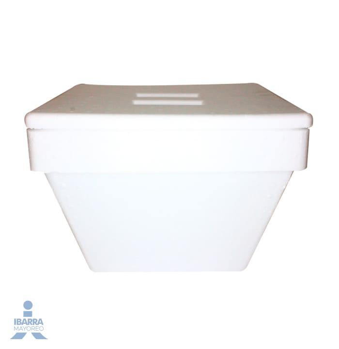Hielera de Unicel Convermex Blanca Delgada 19 L