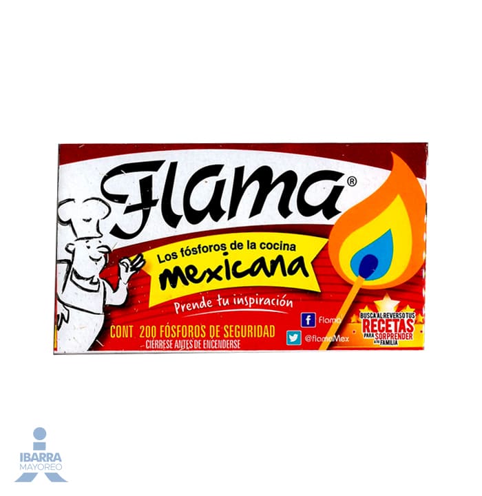 Fósforo Flama 2/200 pzas.