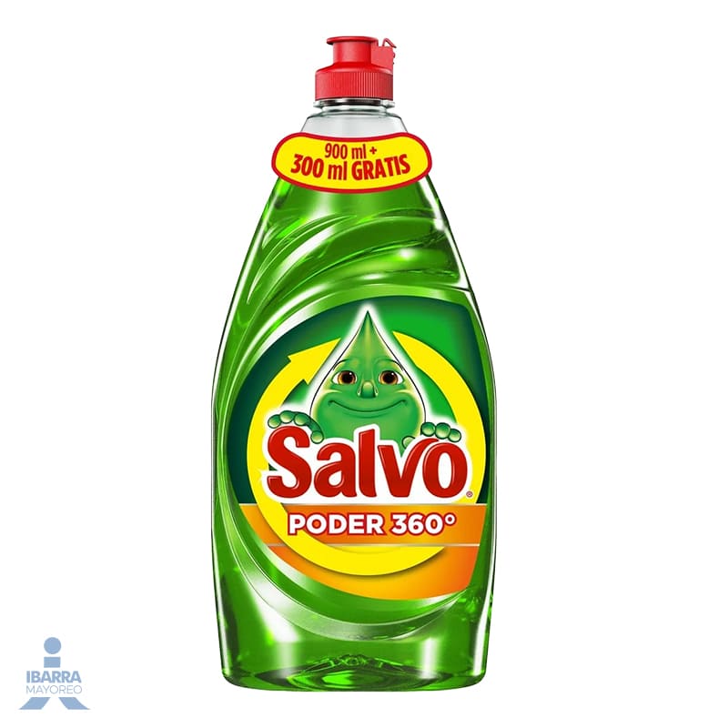 Detergente Salvo Poder 360 Líquido 900 ml + 300 ml Gratis