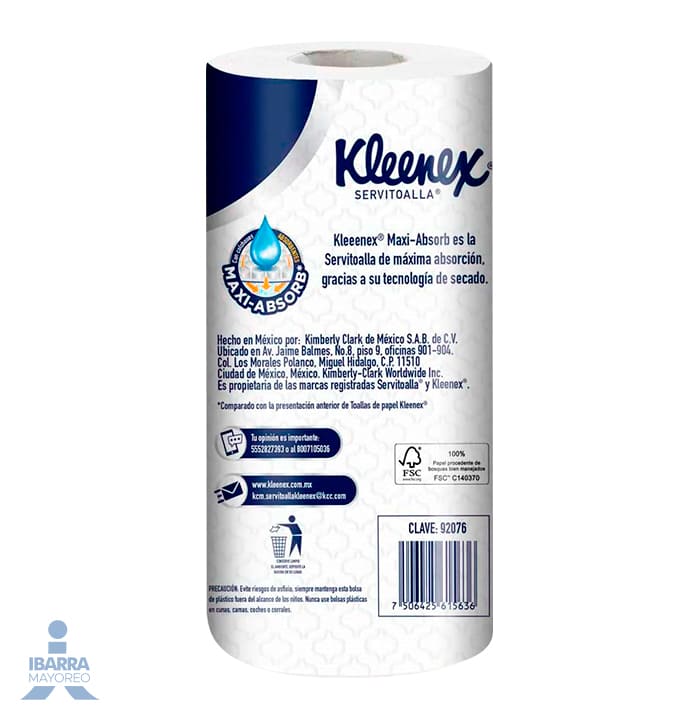 Servitoalla Kleenex 117 hojas 1 rollo