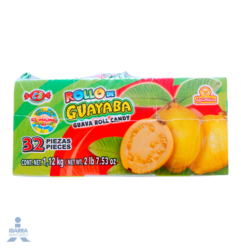 Dulce Las Delicias Rollo de Guayaba 32 pzas.