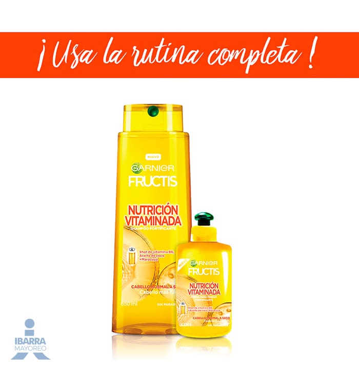 Shampoo Garnier Fructis Nutrición Vitaminada 650 ml