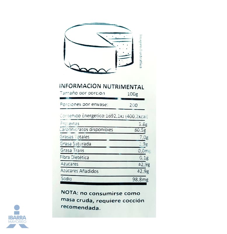 Harina para Pastel Dawn Vainilla Ultra 20 kg